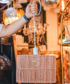 LAMPARA COLGANTE MIMBRE AMERICANA 30CM