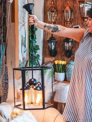 LAMPARA COLGANTE CANDELABRO INDUSTRIAL