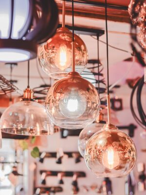 LAMPARA TRIPLE COLGANTE GLAM VASO ESPEJADO