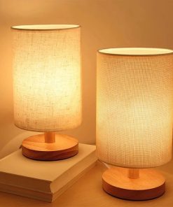 LAMPARA VELADOR REDONDA BEIGE