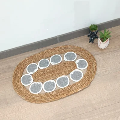 ALFOMBRA DE ENTRADA OVALDA BICOLOR YUTE