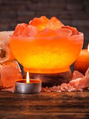 LÁMPARA DE SAL CANASTILLO